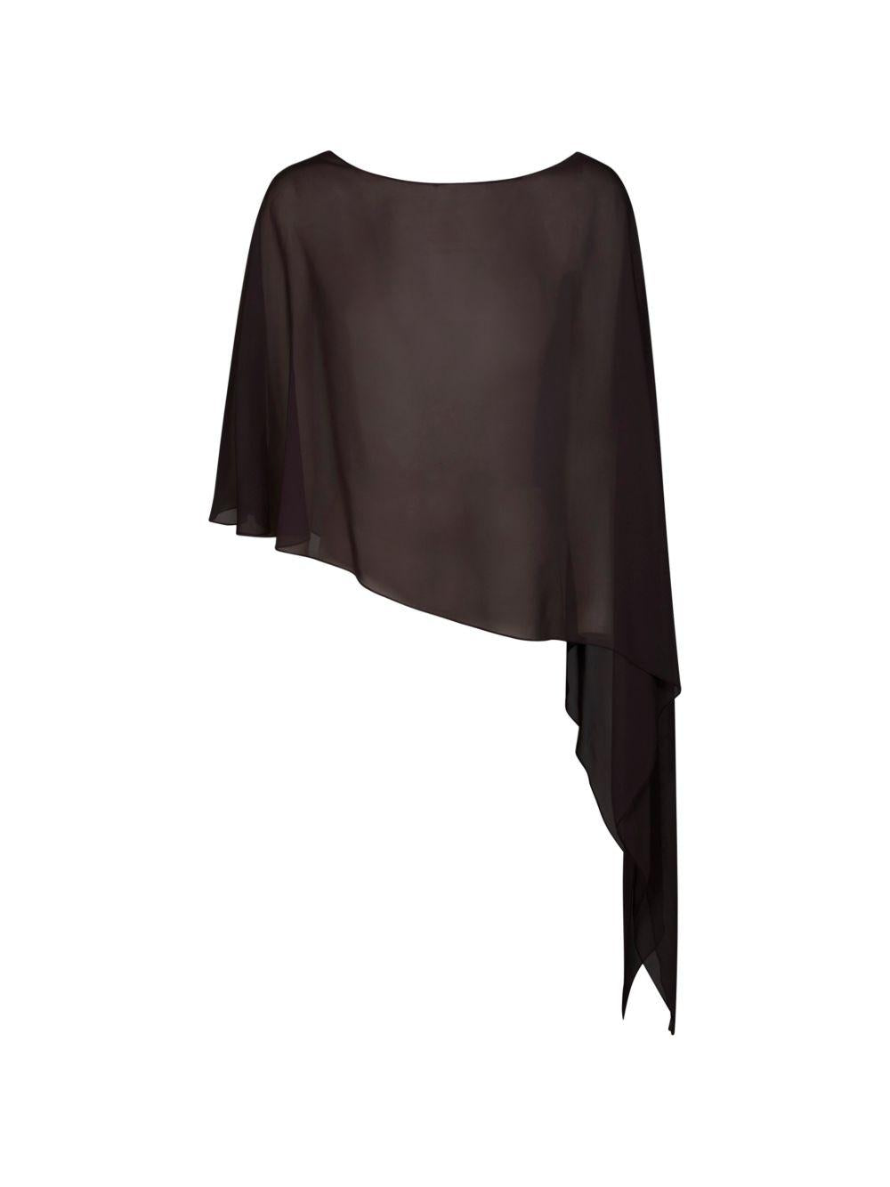 ANTONELLI Foulard elegante nero asimmetrico 