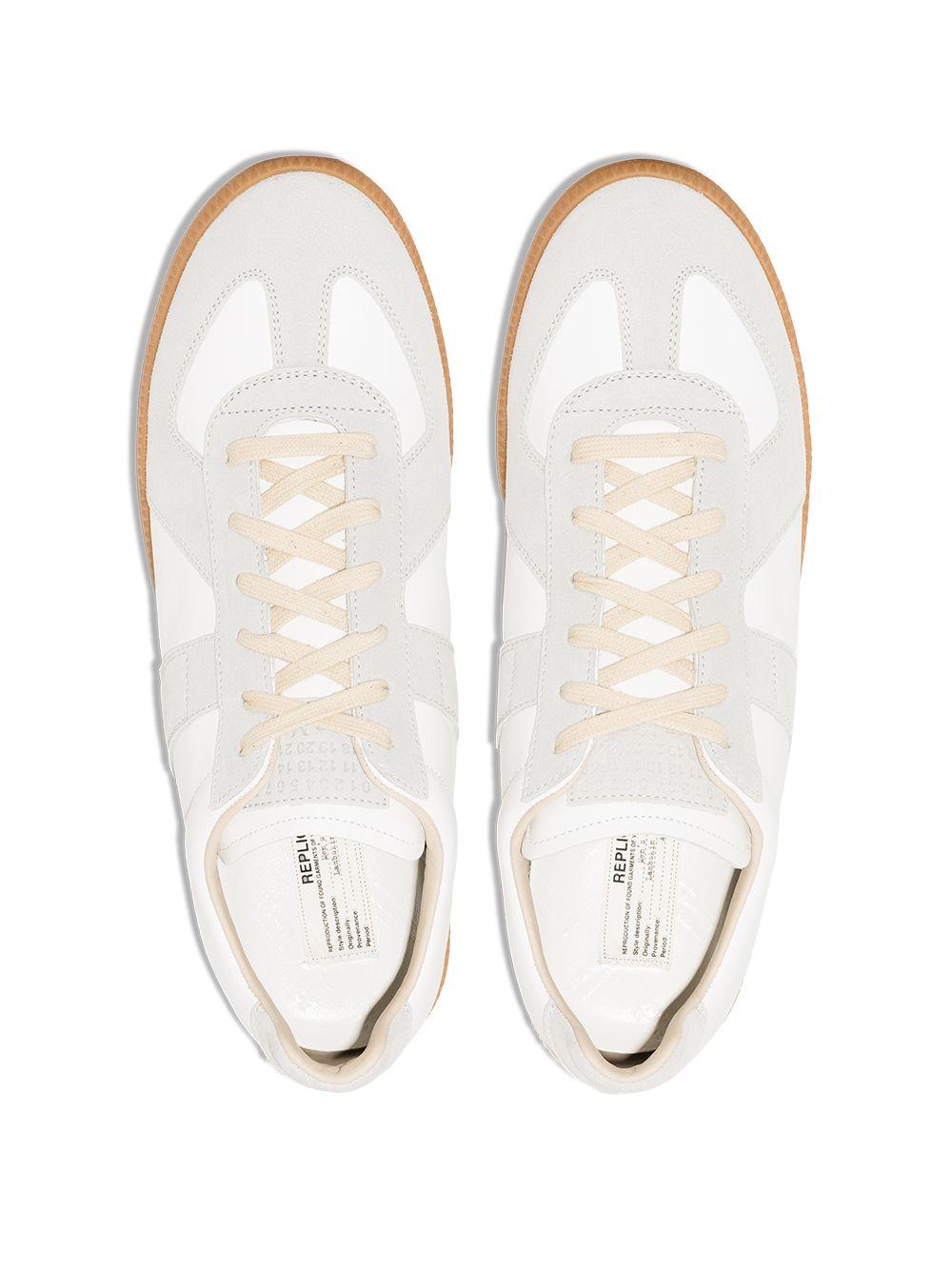 MAISON MARGIELA Sneakers in pelle bianche con lacci 