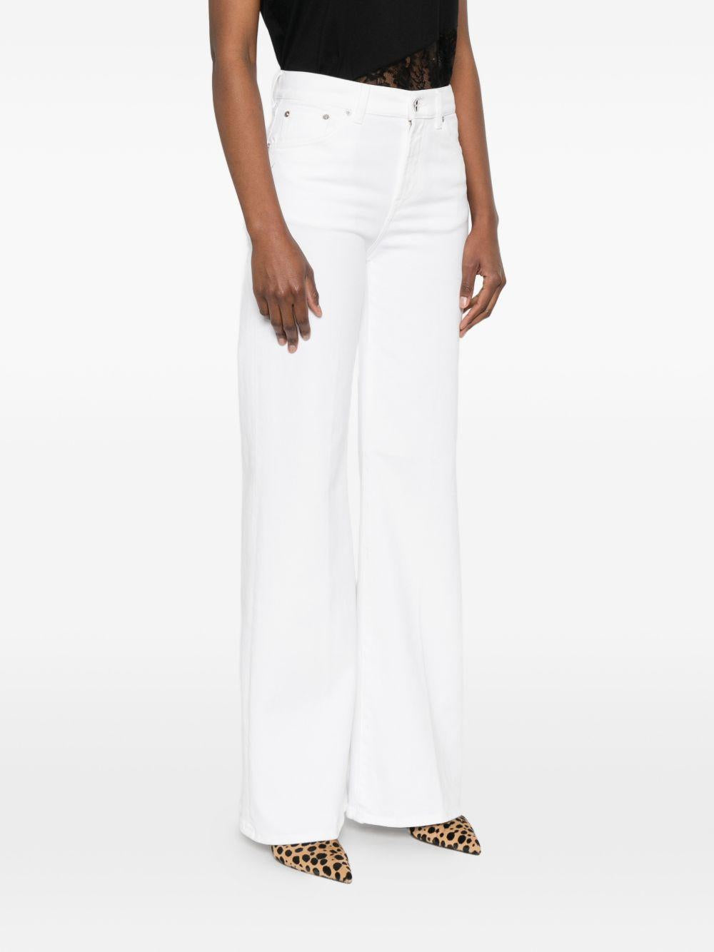 DONDUP Jeans Amber bianchi svasati 