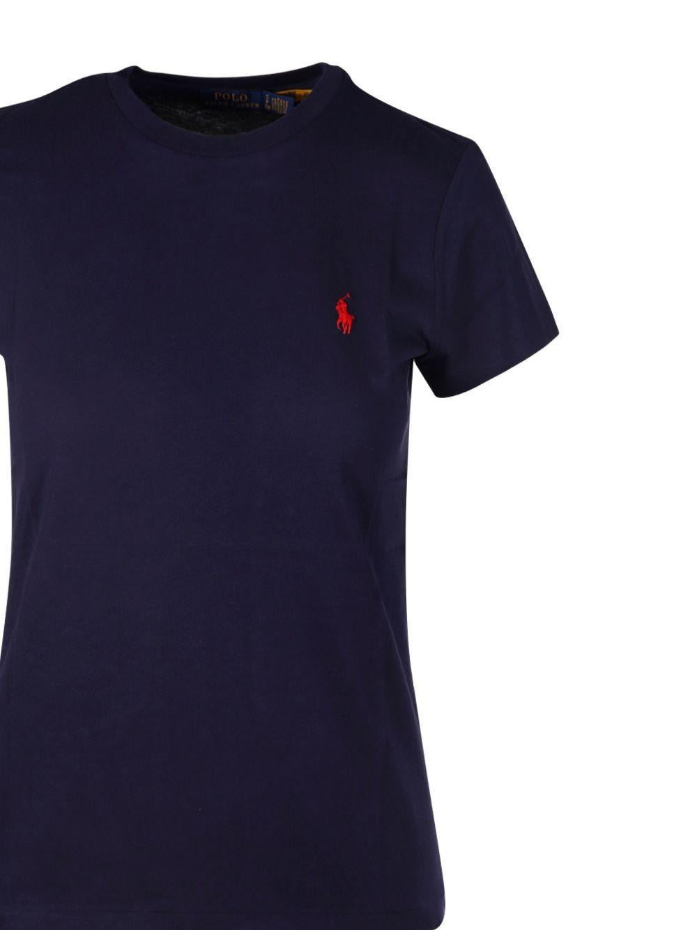 POLO RALPH LAUREN T-shirt con logo Polo in cotone blu navy 