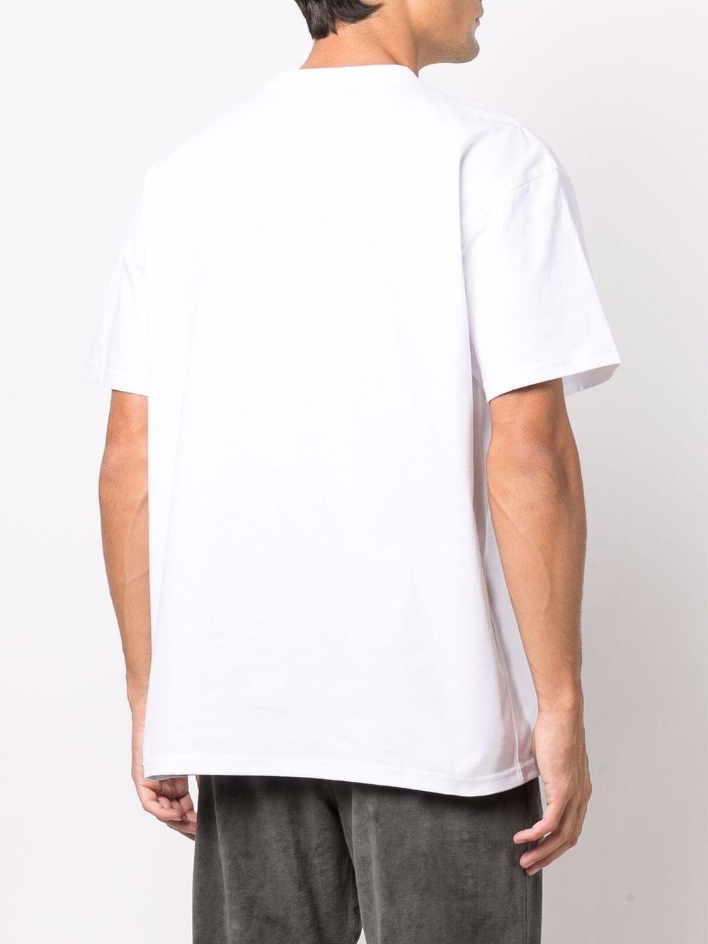 CARHARTT WIP T-shirt in cotone bianco girocollo con logo 