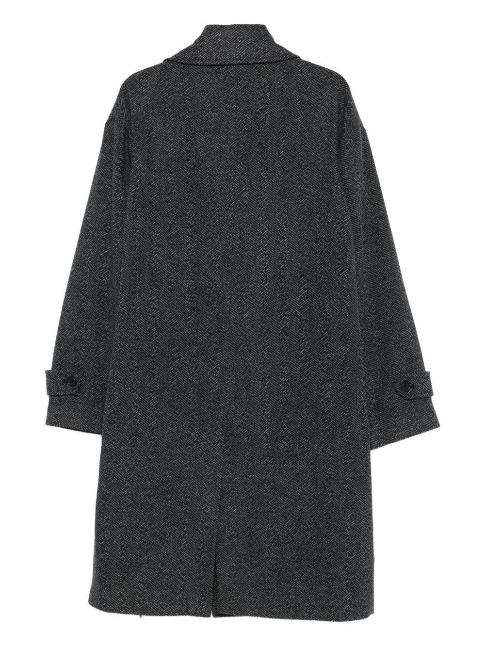 DANIELE ALESSANDRINI Cappotto doppiopetto misto lana grigio 