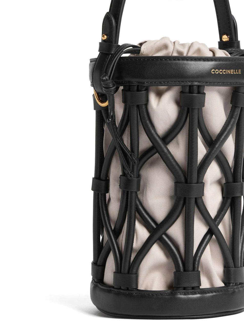 COCCINELLE Borsa a secchiello in pelle nera 