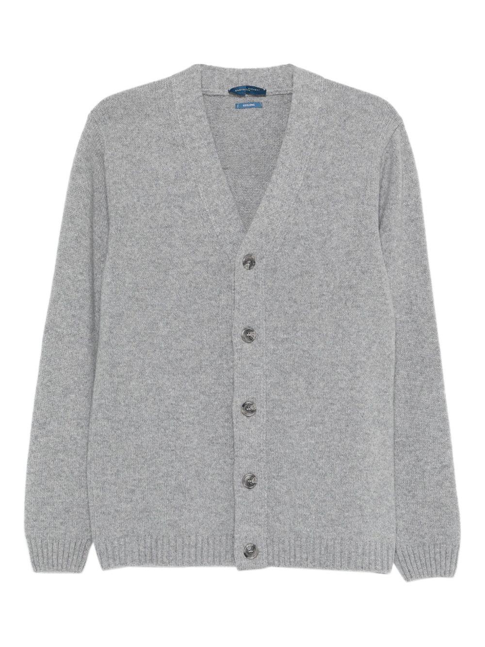 DANIELE FIESOLI Cardigan grigio con scollo a V 