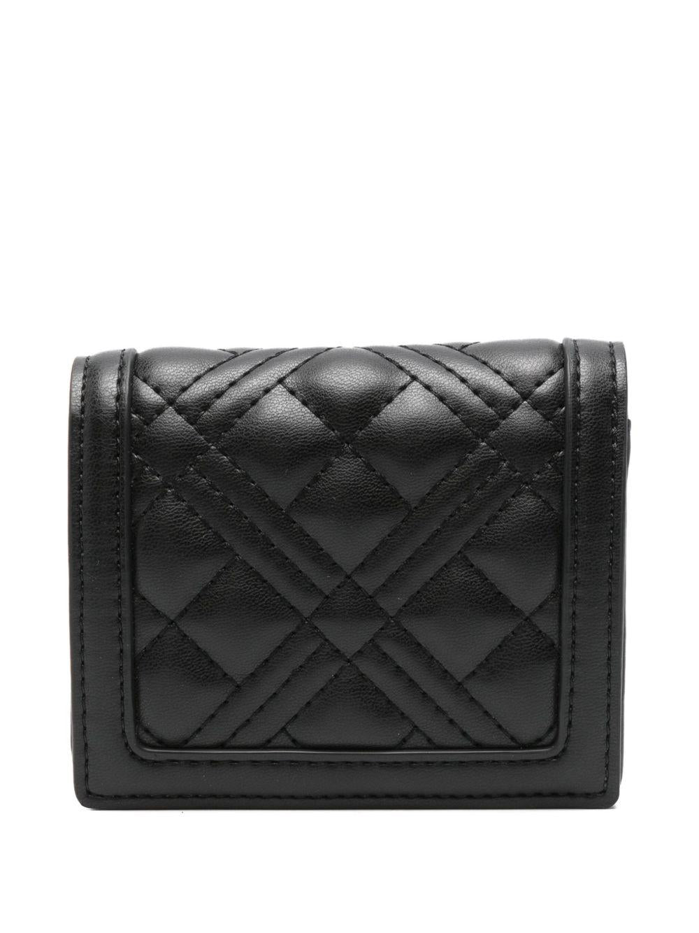 LOVE MOSCHINO Portafoglio matelassé nero 