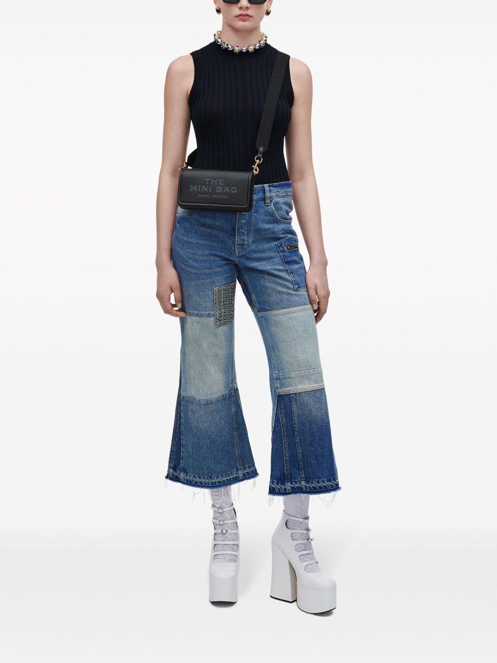 MARC JACOBS Borsa a tracolla nera in pelle martellata color nero 