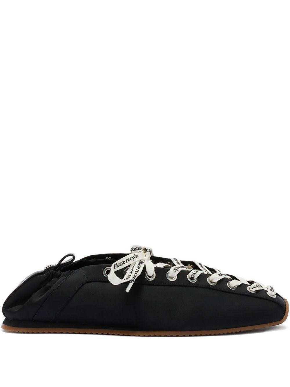 GANNI Ballerine nere con lacci 