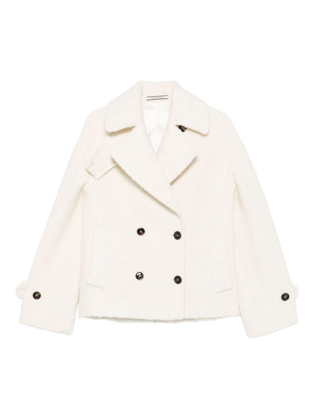 TAGLIATORE Cappotto corto bianco panna 