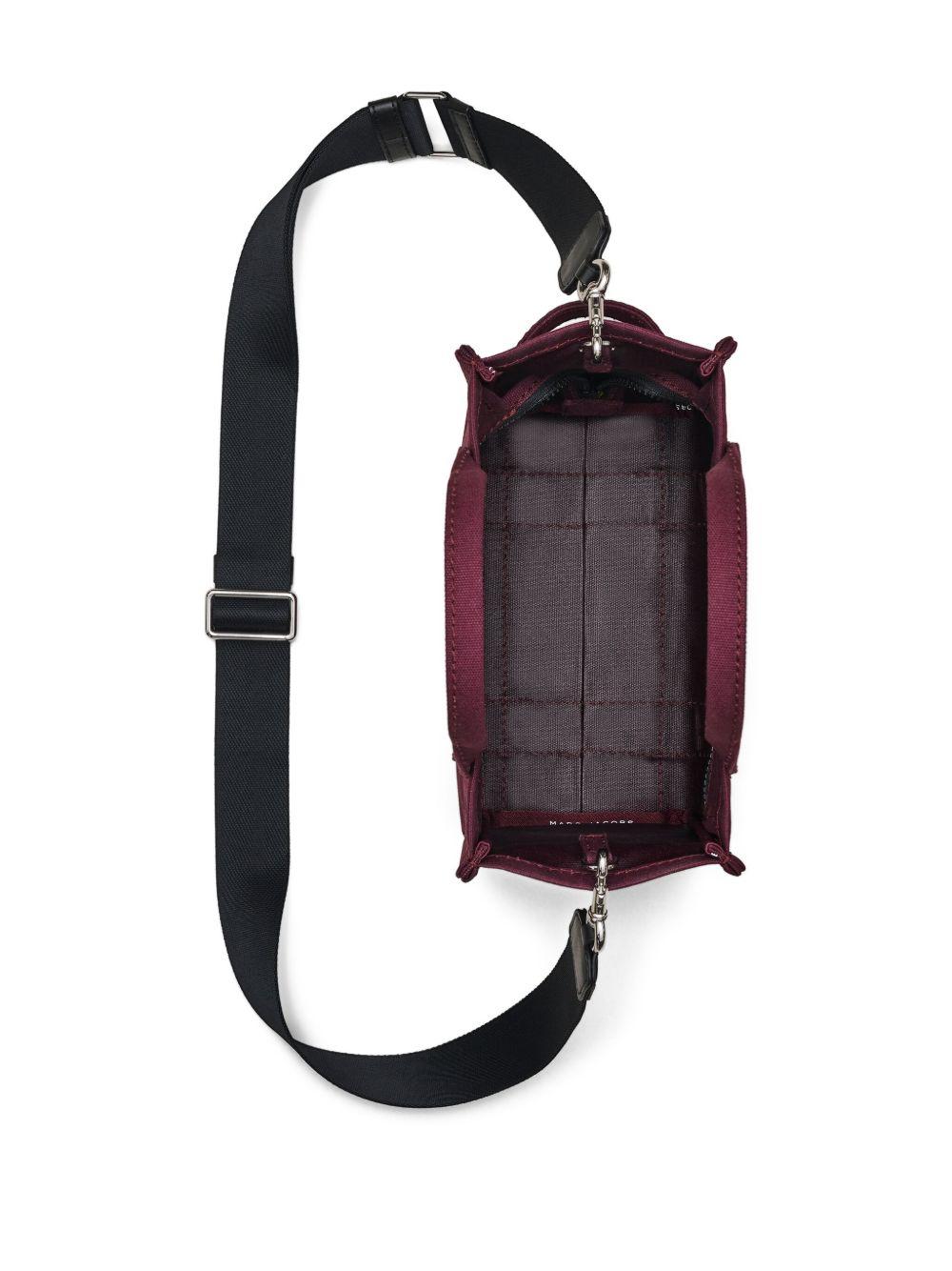 MARC JACOBS Borsa 'The Canvas Small Tote Bag' in tela bordeaux 