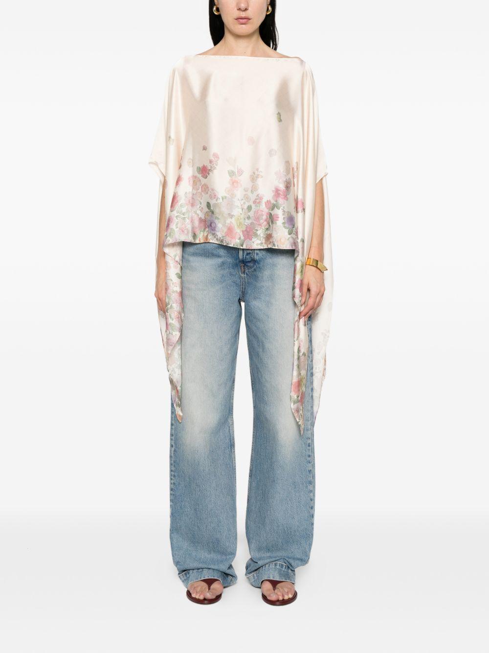 TWINSET Blusa foulard con stampa floreale 