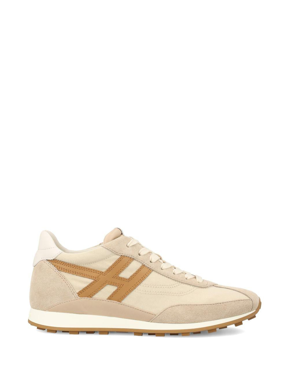 HOGAN Sneakers Athletics in suede e tessuto beige 