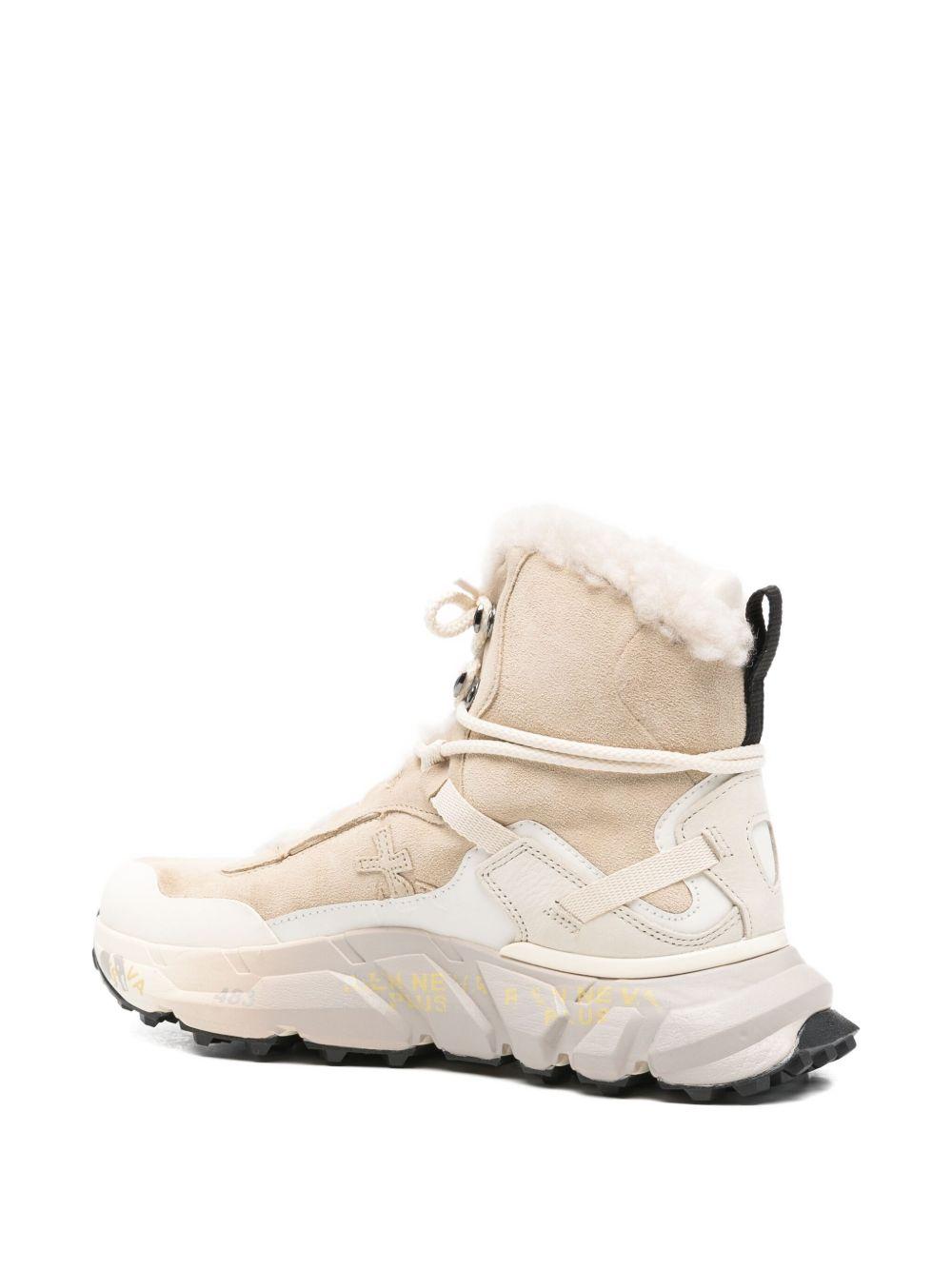 PREMIATA Sneakers alte 'Trivor' in pelle beige 