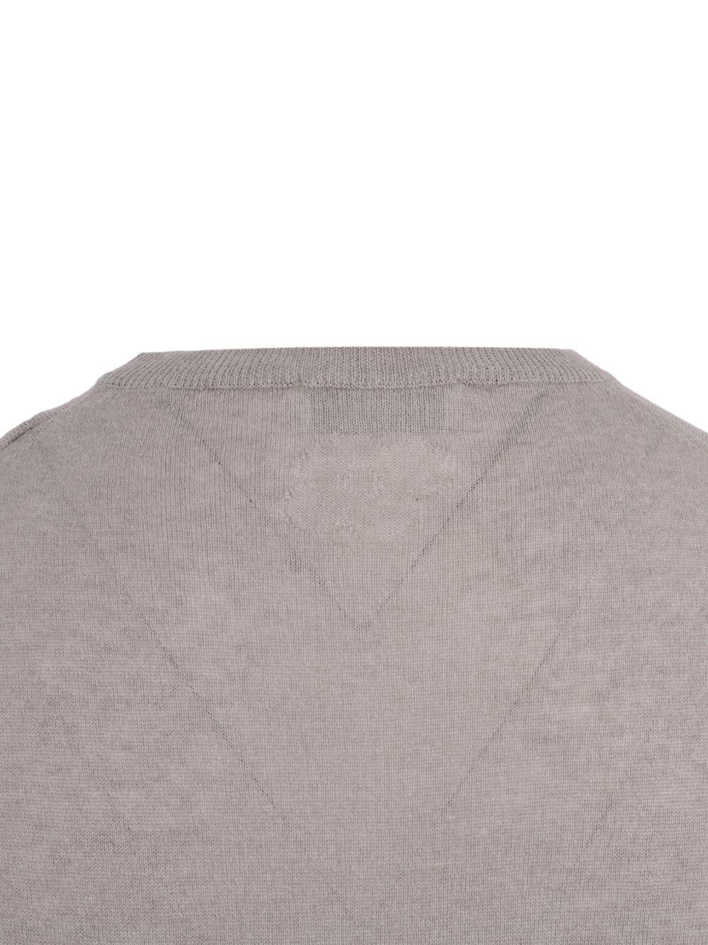 LARDINI T-shirt girocollo in cotone beige 