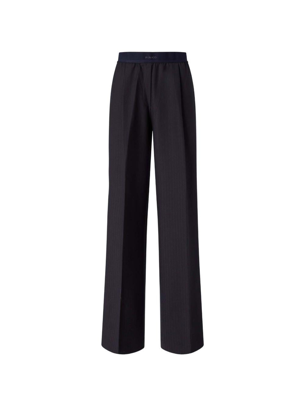 PINKO Pantaloni gessati Phaius con elastico in vita 