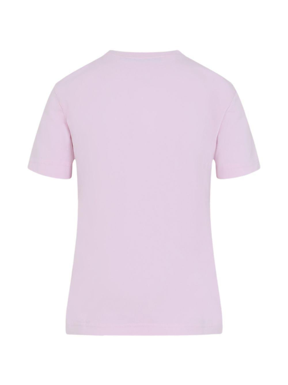 JACQUEMUS T-shirt Gros Grain rosa in cotone con logo 