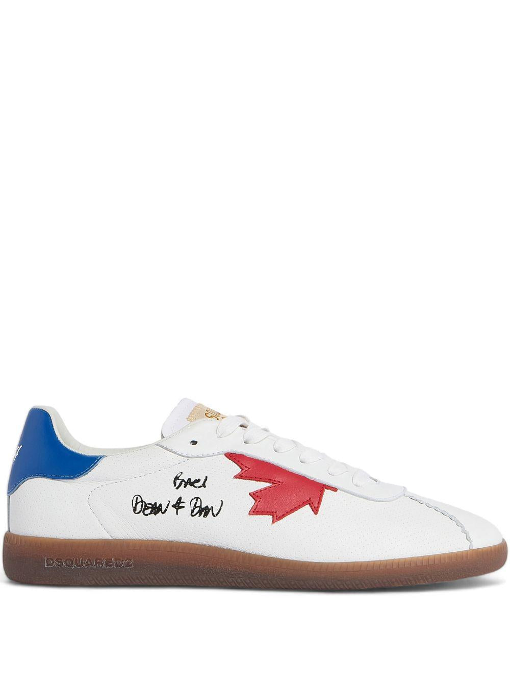 DSQUARED2 Sneakers Maple Leaf Rebels bianche 