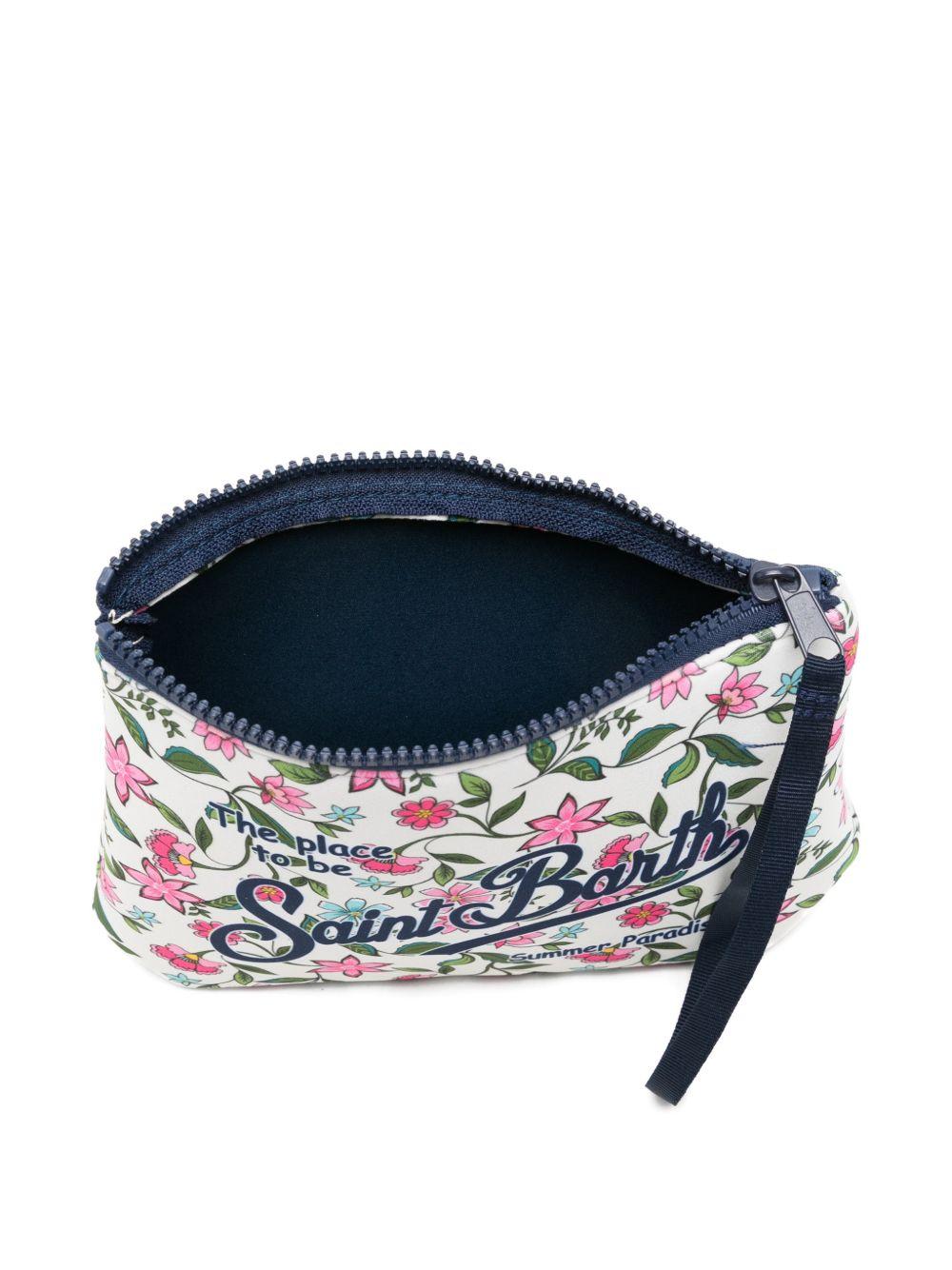 MC2 SAINT BARTH Pochette Aline con stampa floreale e logo tipografico 