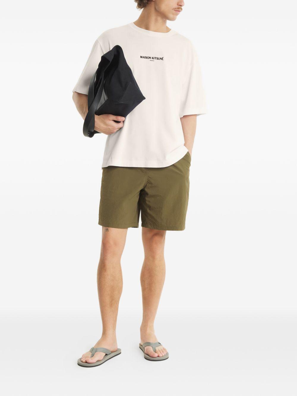 MAISON KITSUNE T-shirt beige con logo 