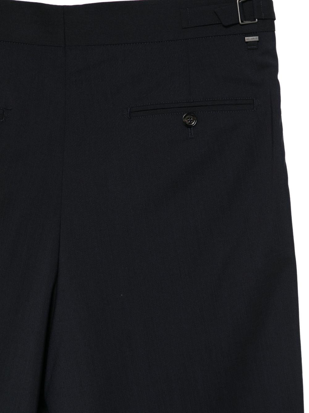 BE ABLE Pantaloni Roy in cotone blu scuro morbidi 