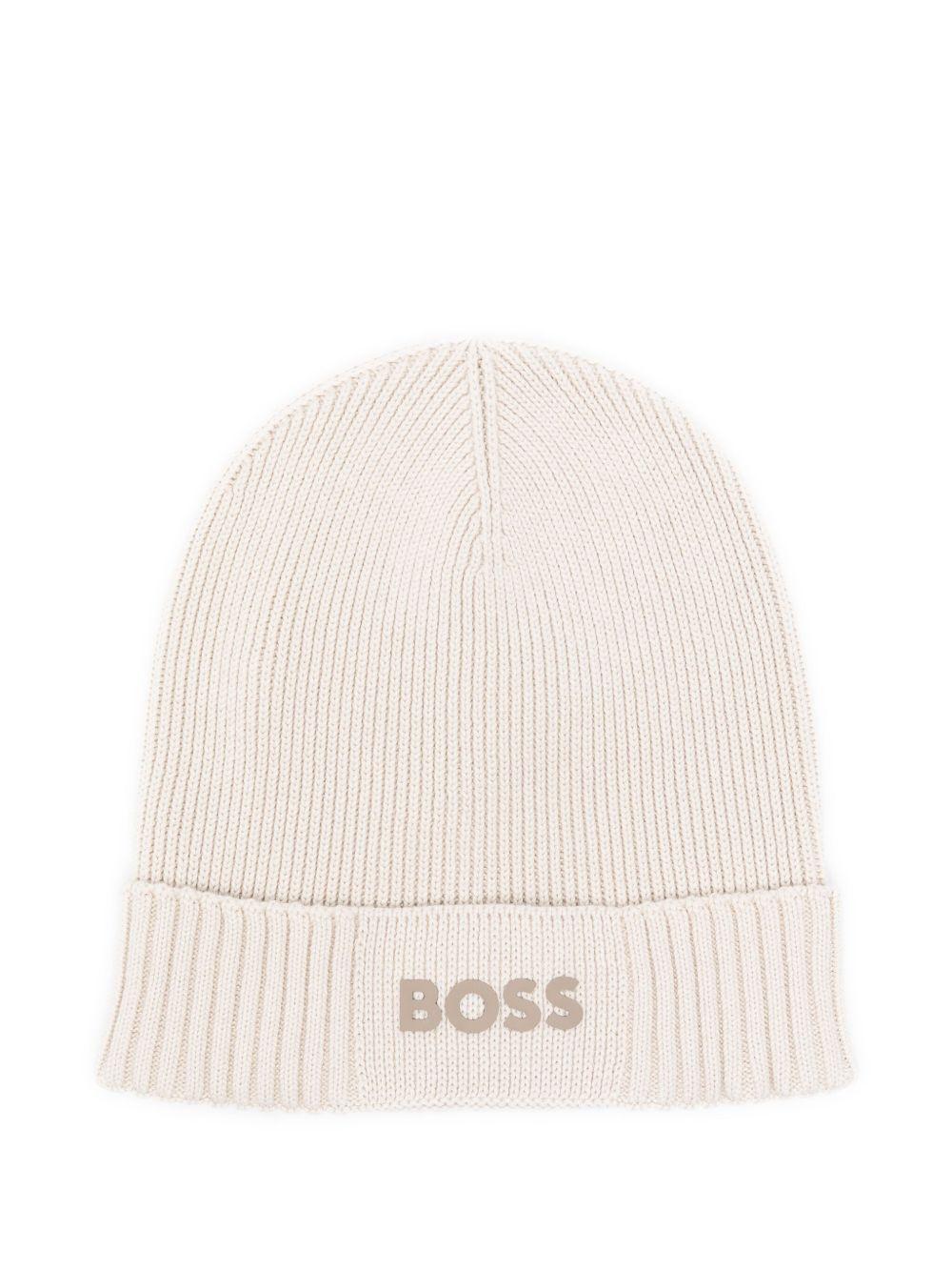 BOSS Cappello beige in cotone 