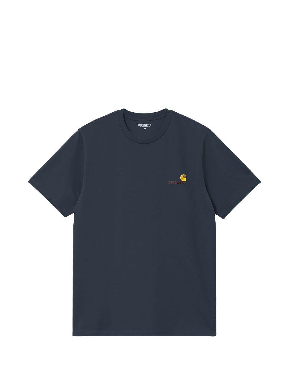 CARHARTT WIP T-shirt girocollo in cotone blu 