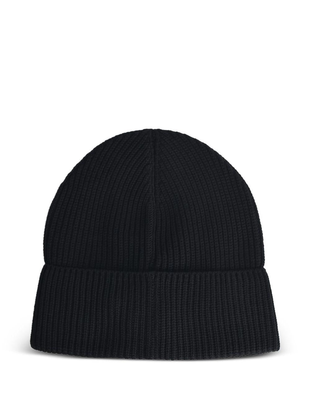 MONCLER Berretto in cotone nero 