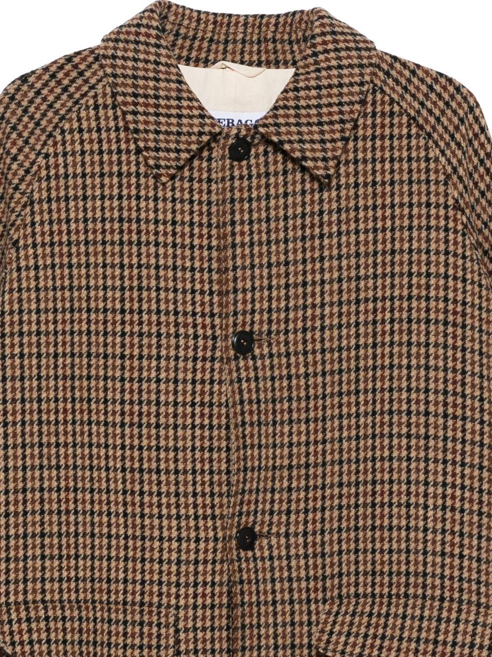 SEBAGO Cappotto marrone pied de poule 