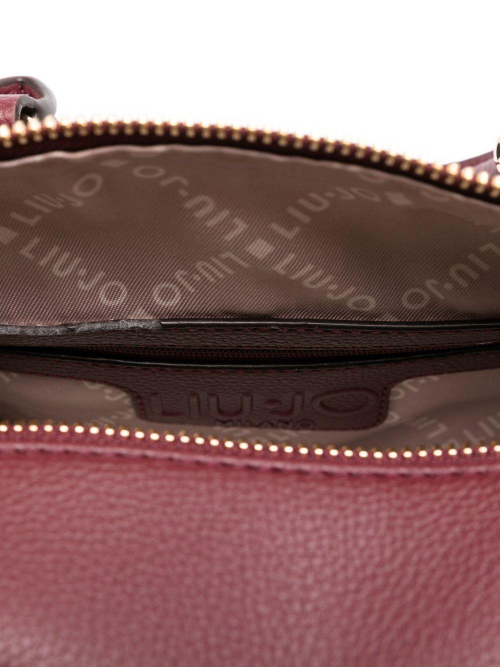 LIUJO Borsa bauletto burgundy con logo 