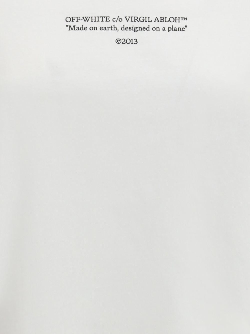 OFF WHITE T-shirt bianca con grafica sul petto 