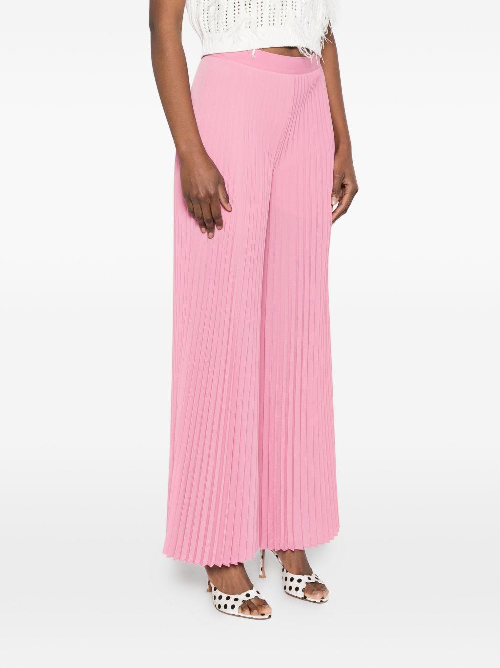 TWINSET Pantaloni plissettati a gamba larga rosa 