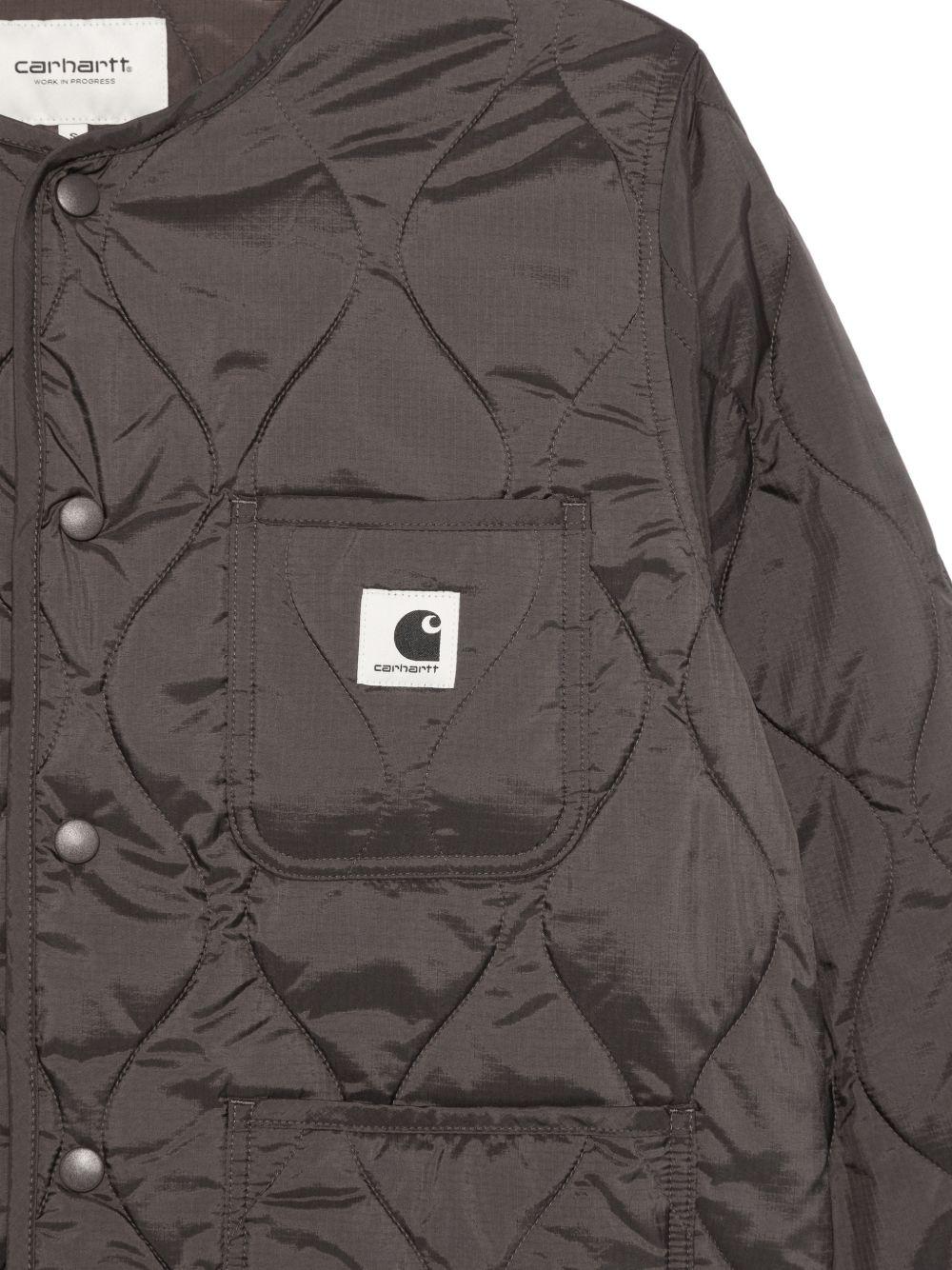 CARHARTT WIP Giacca trapuntata marrone con tasca sul petto 