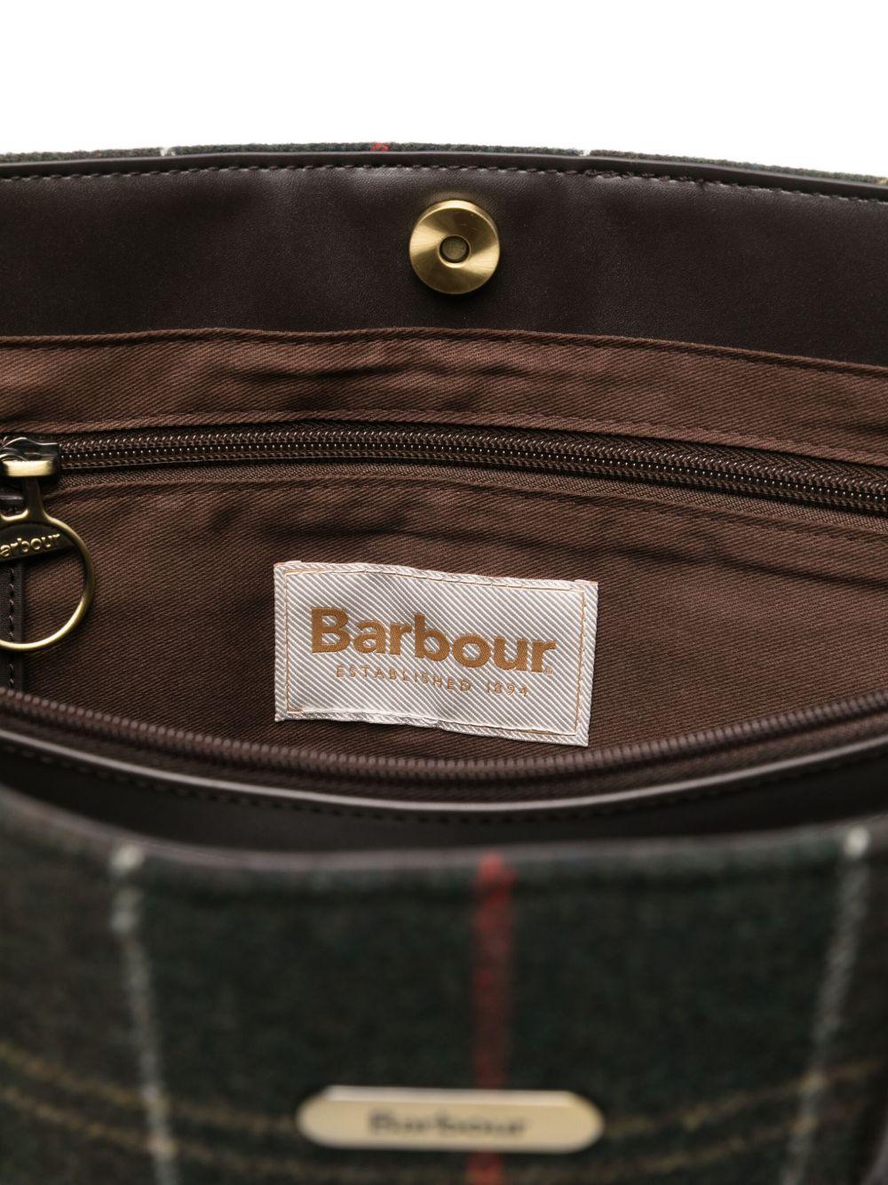 BARBOUR Borsa tote grande a quadri 