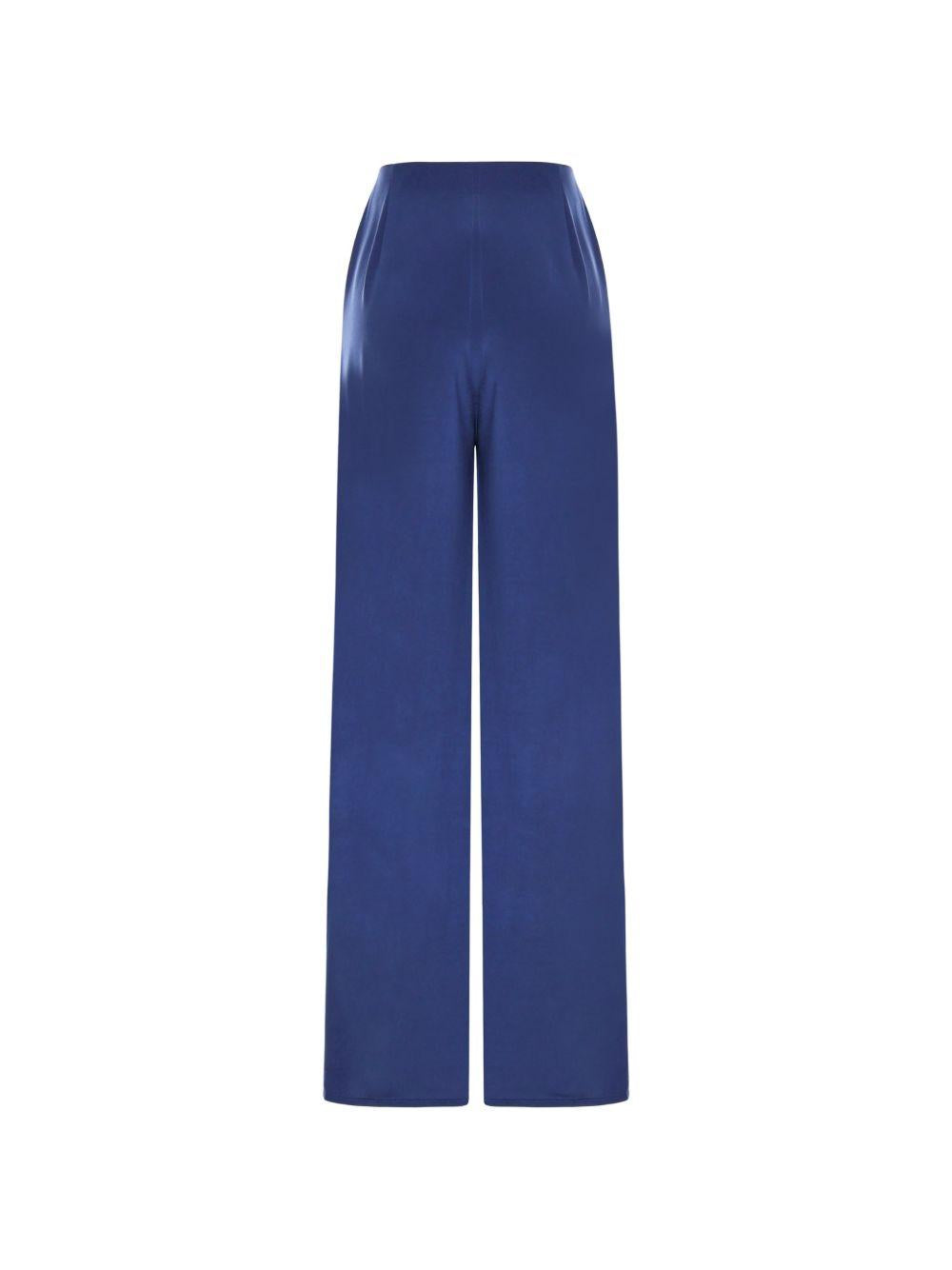 MAX MARA Pantaloni Palude in seta blu 