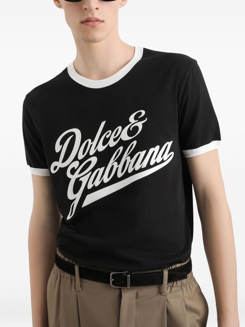 DOLCE e GABBANA T-shirt in cotone con stampa 
