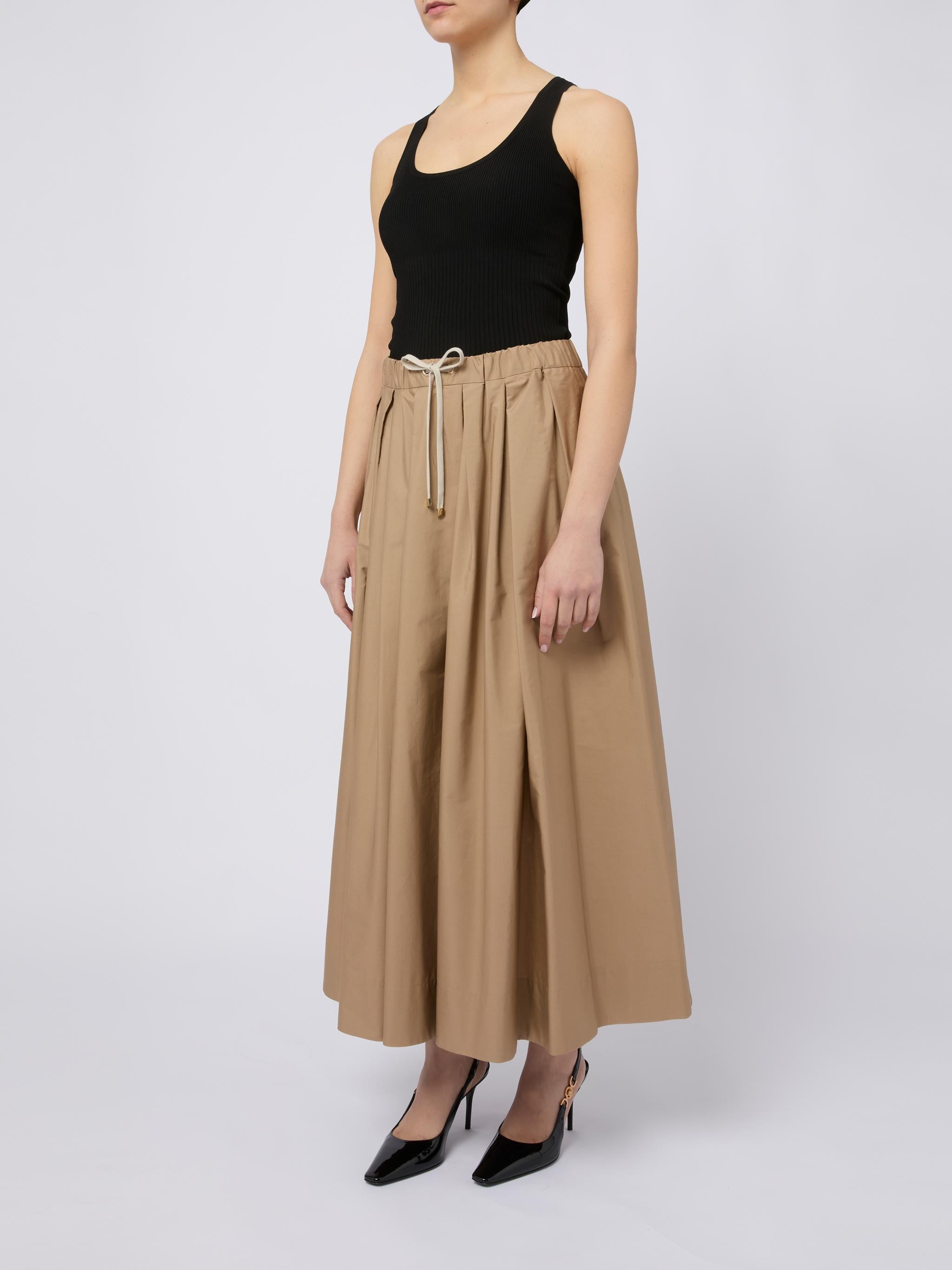 S MAX MARA Gonna lunga Pineta con coulisse in vita beige 