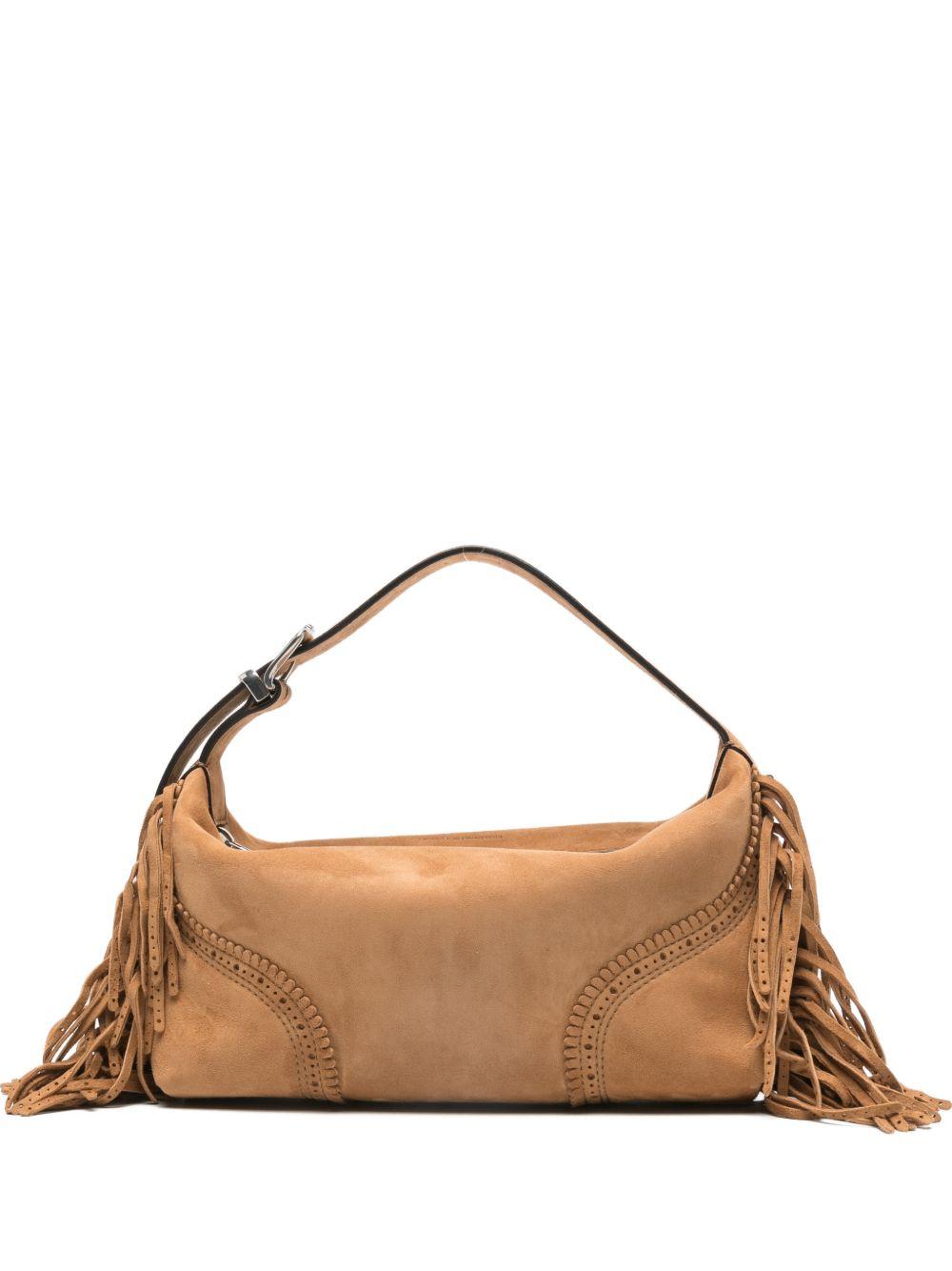ERMANNO SCERVINO Borsa con frange in pelle scamosciata 