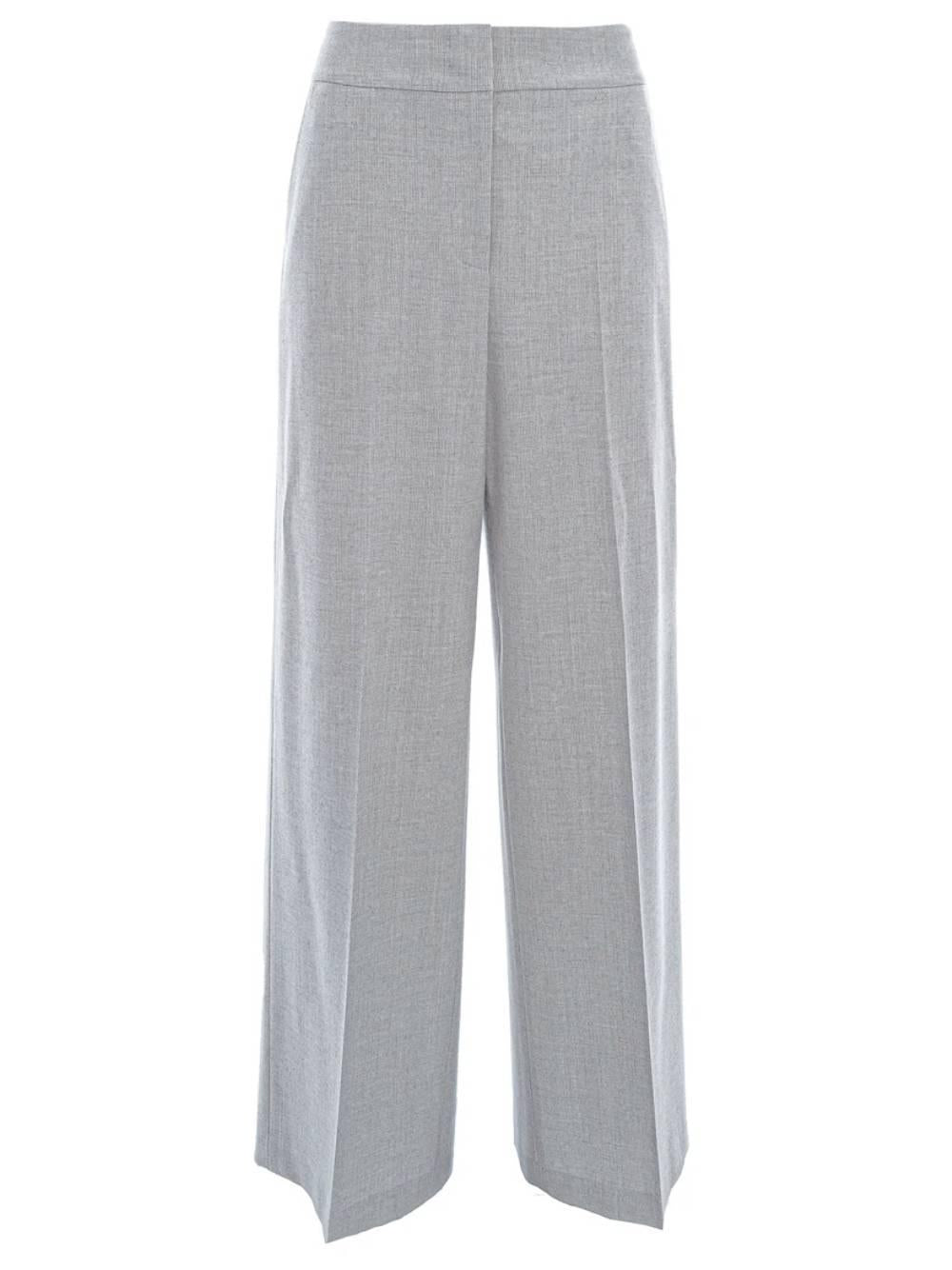 PESERICO Pantalone palazzo in micro pied de poule 