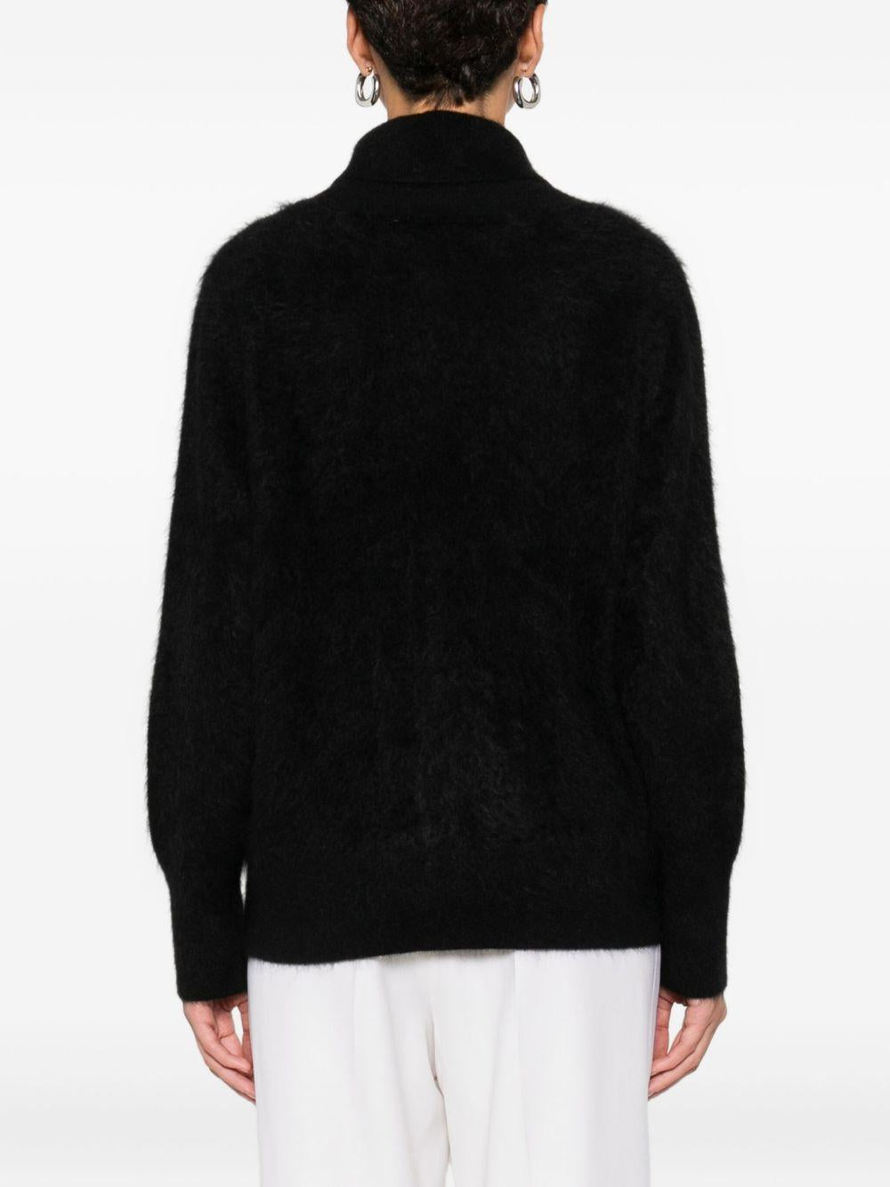 TABARONI Maglia a collo alto nera 