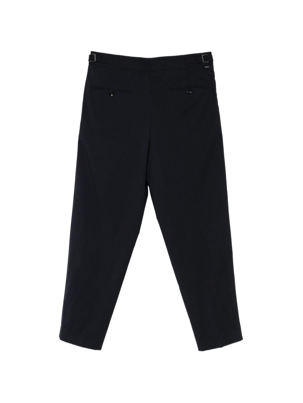 BE ABLE Pantaloni Roy in cotone blu scuro morbidi 