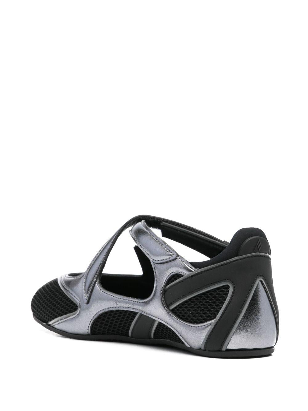 THE ATTICO Ballerine basse 'Floor 01' in pelle nera 