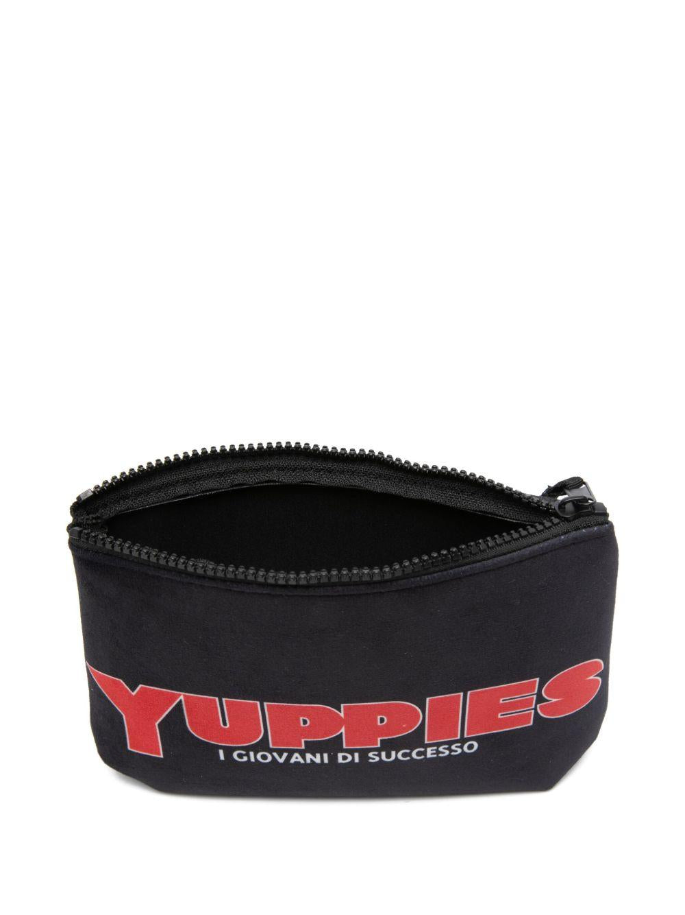 MC2 SAINT BARTH Pochette 'Aline' nera con stampa 