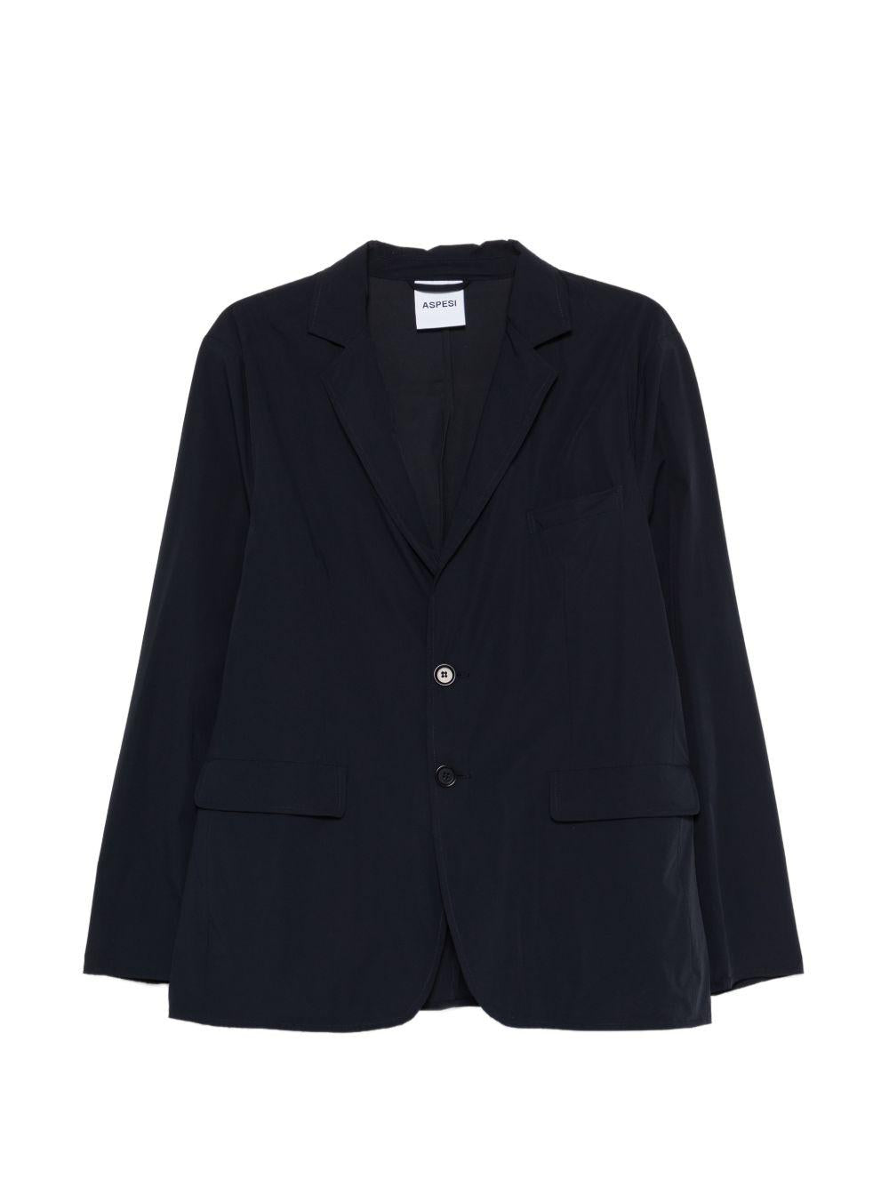 ASPESI Blazer in cotone blu navy 