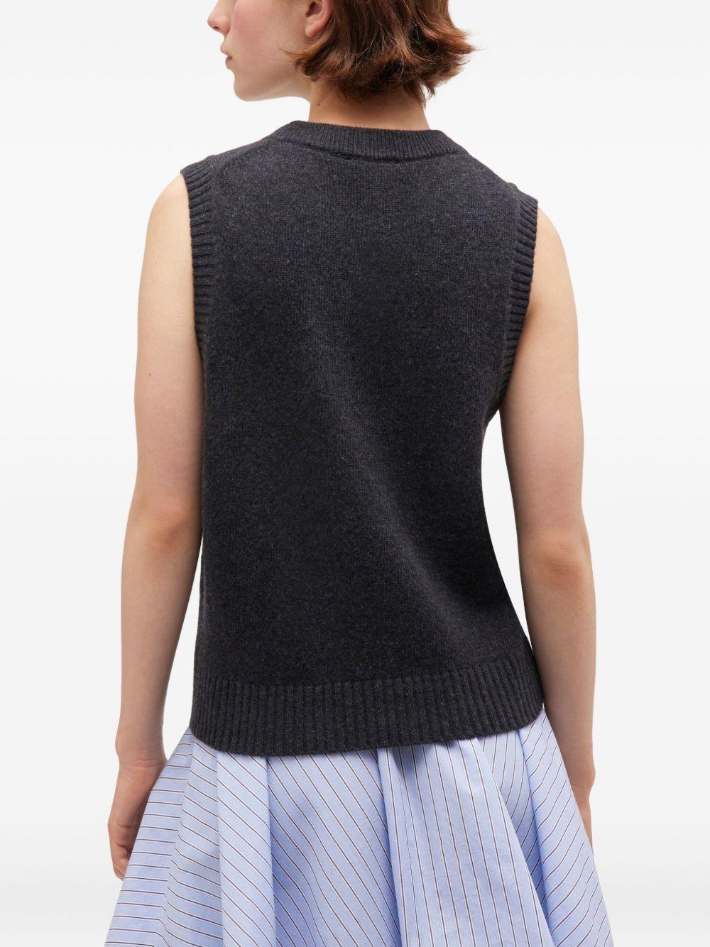 GANNI Gilet in maglia con grafica floreale 