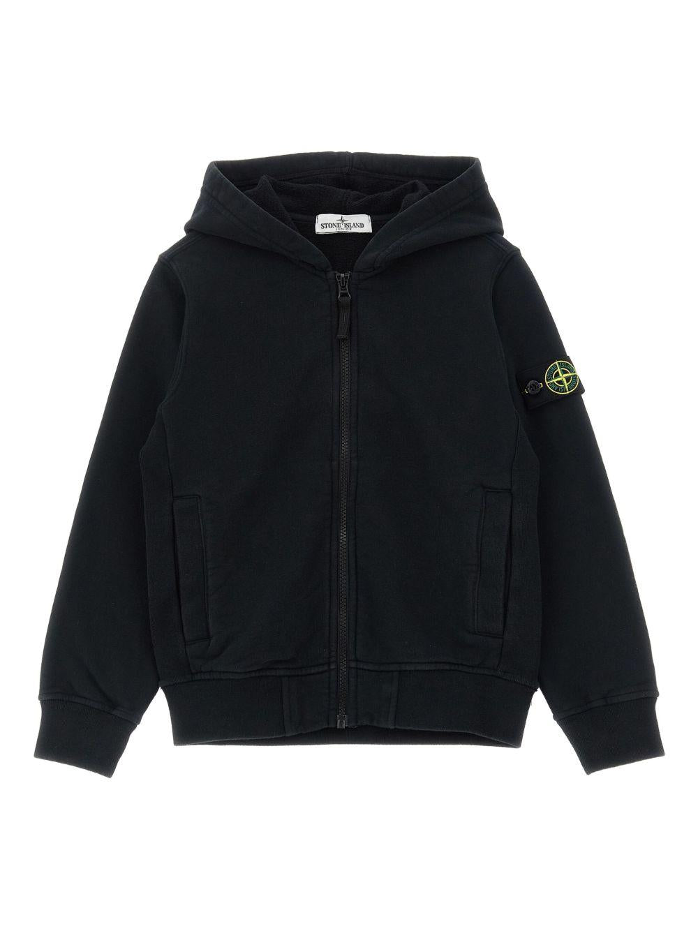 STONE ISLAND Felpa con cappuccio e zip 