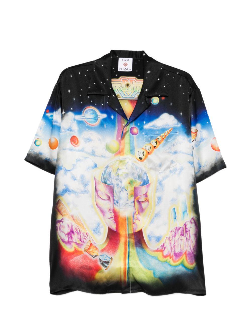 CASABLANCA Camicia con stampa grafica multicolore 
