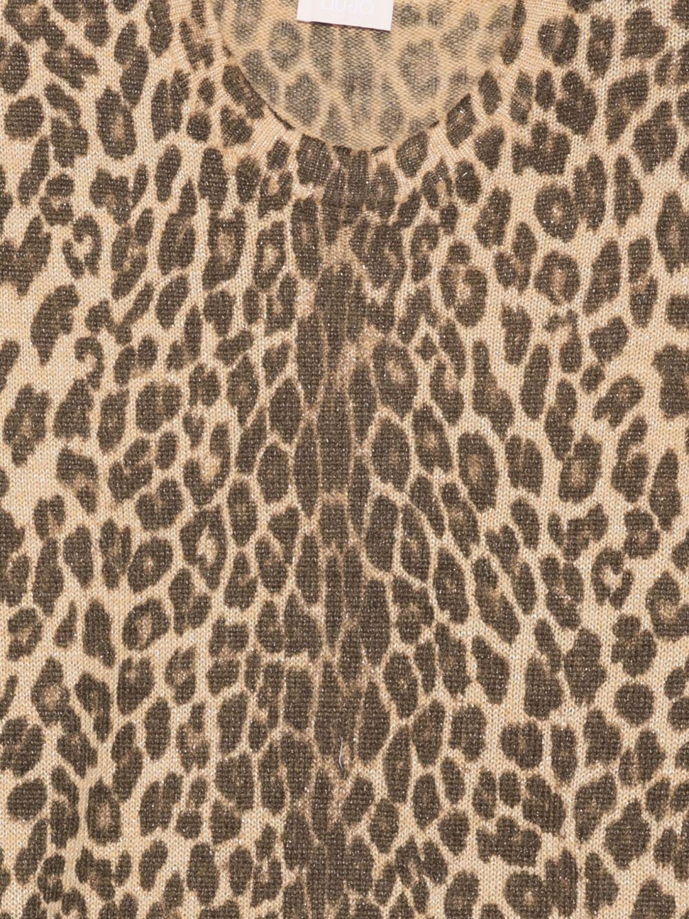 LIUJO Cardigan girocollo animalier 