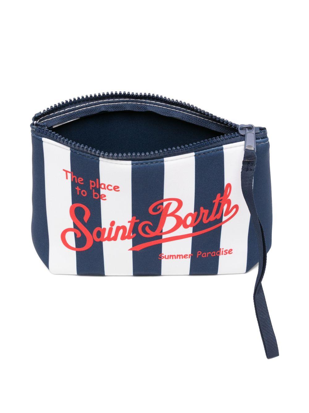 MC2 SAINT BARTH Pochette Aline a righe blu e bianche 