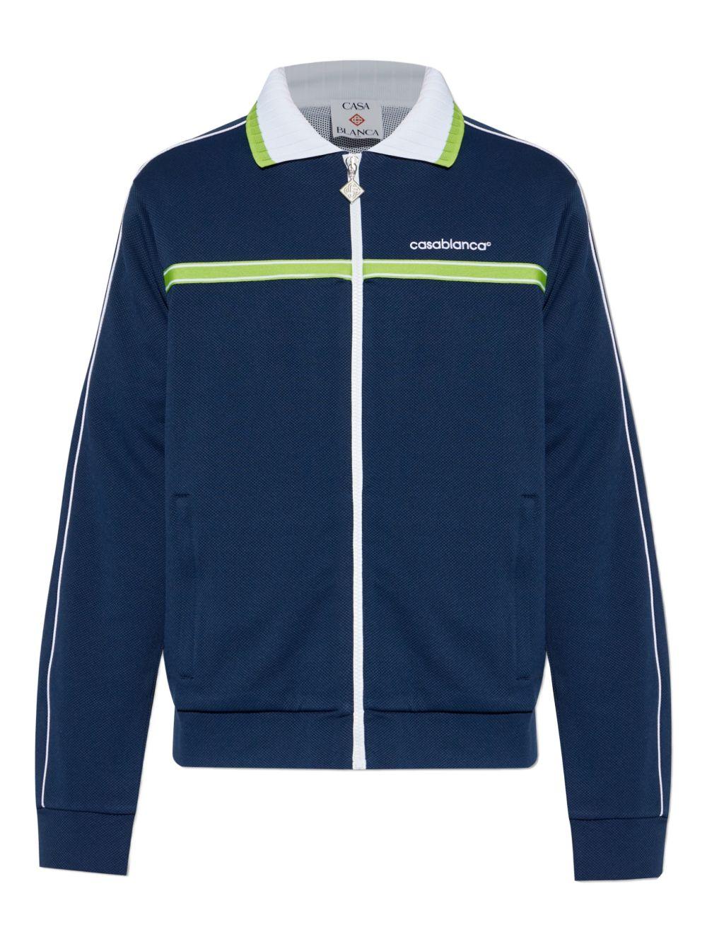 CASABLANCA Felpa con zip blu 