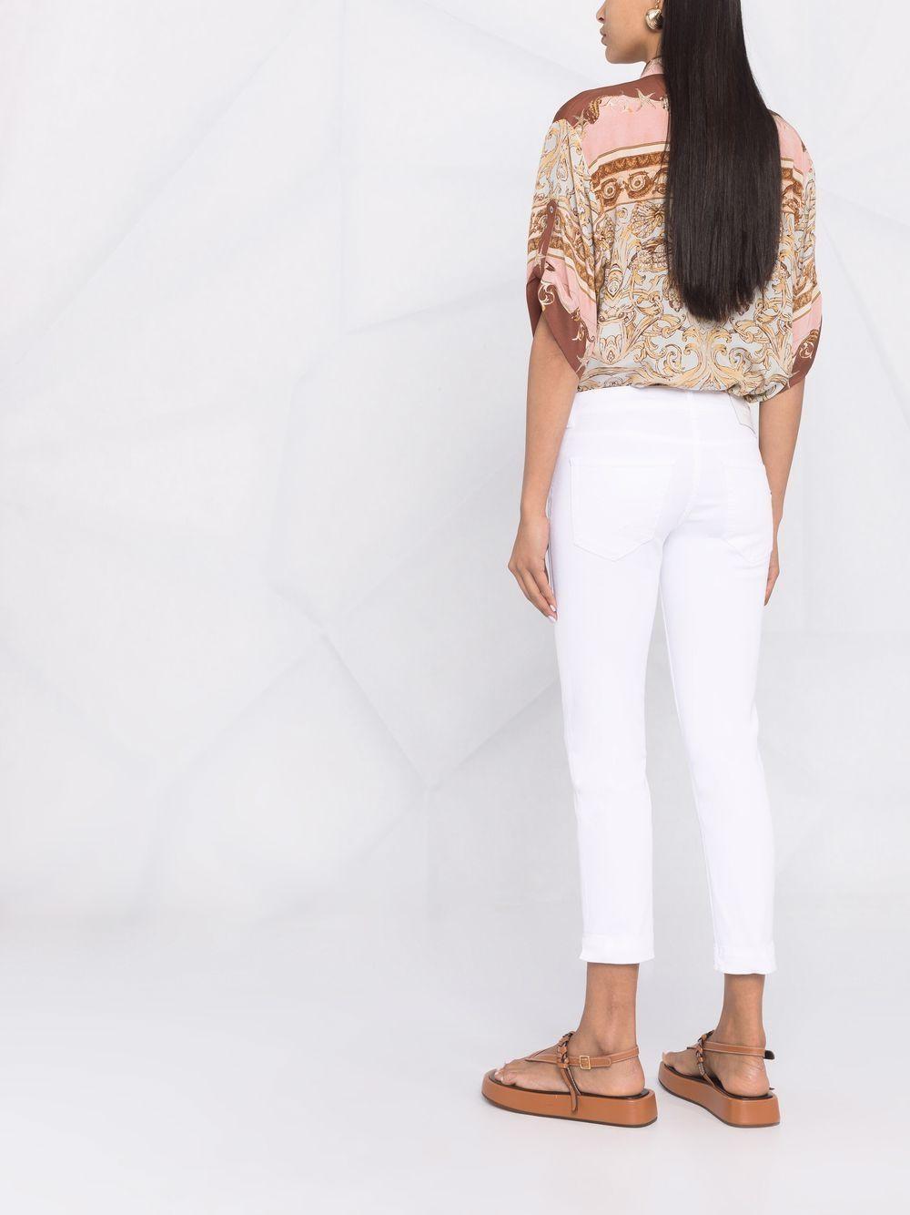 DONDUP Pantaloni skinny bianchi in cotone elasticizzato 