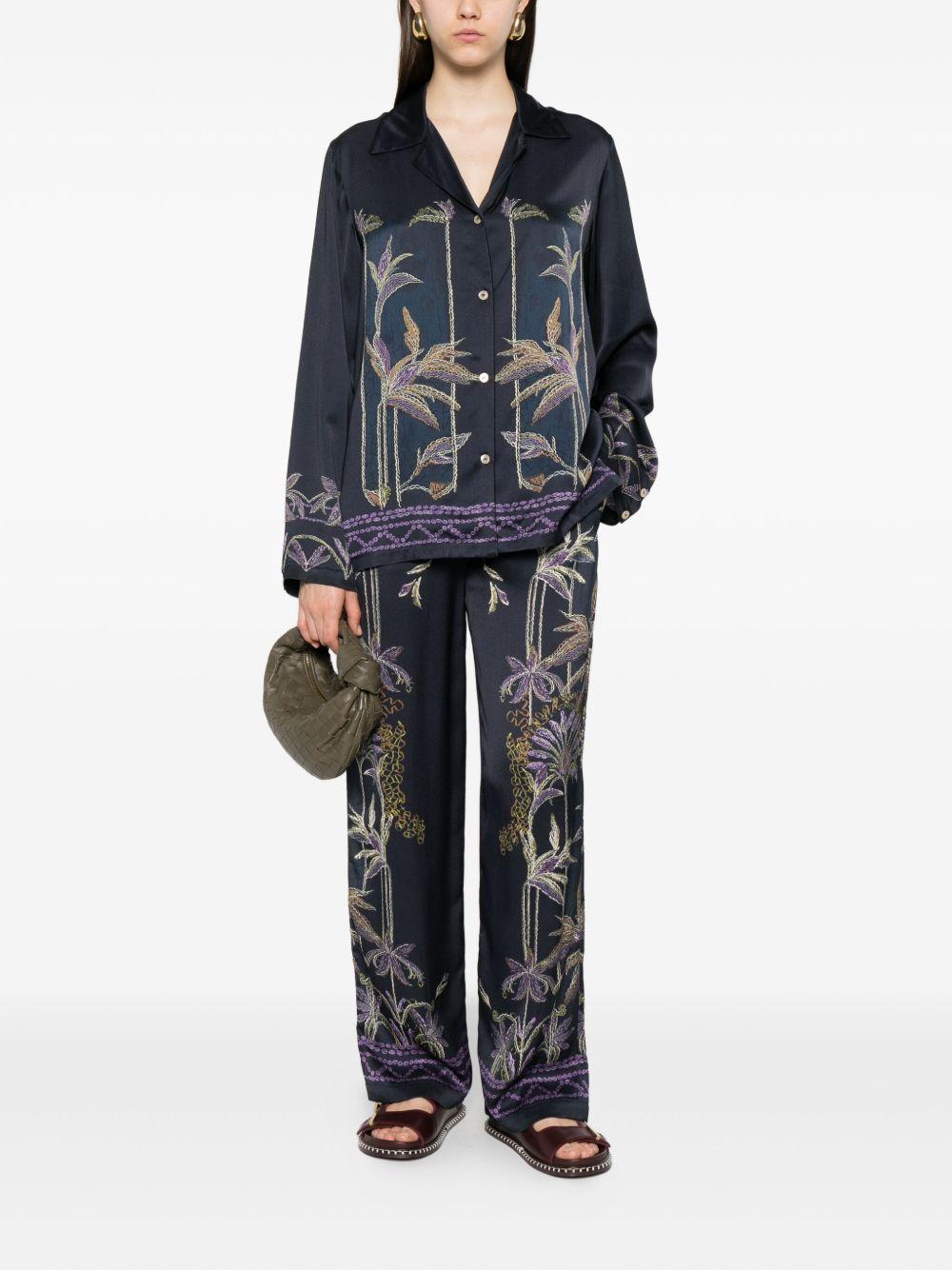 FORTE FORTE Camicia blu con stampa 